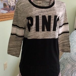 PINK 3/4 sleeve t shirt